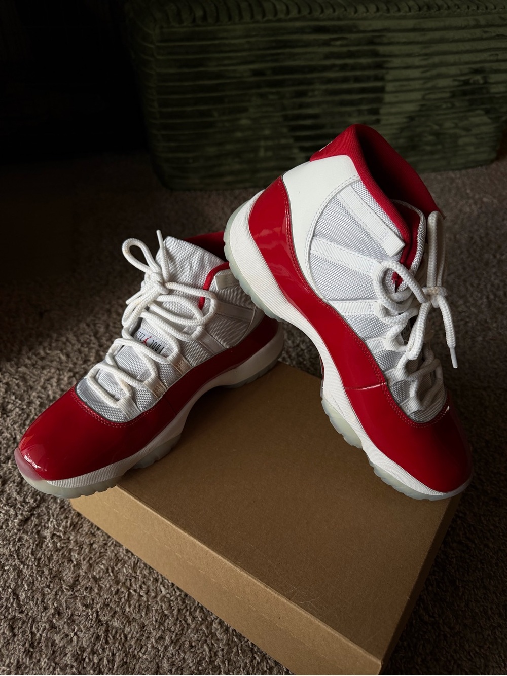 Men’s Jordan Red and White Athletic Sneakers - Classic
